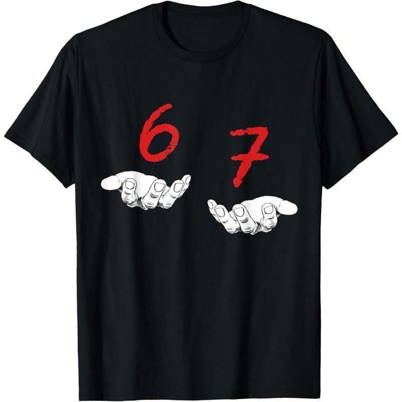 [100% Cotton]Funny Hands Six Seven 6 7 Meme Gen Alpha Slang T-Shirt Hoodie, Sweatshirt | UrbanDripWear.com