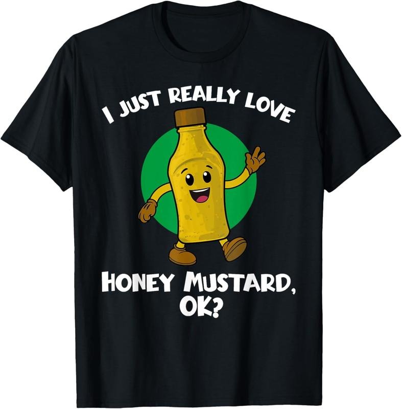 [100% Cotton]Funny I Just Really Love Honey Mustard Cartoon Food T-Shirt Hoodie, Sweatshirt | UrbanDripWear.com