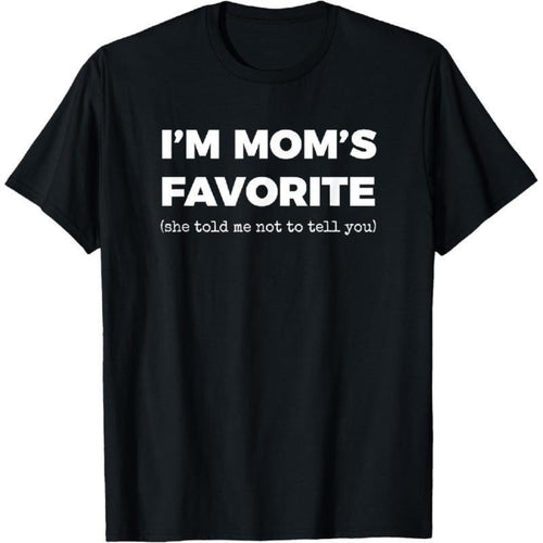 100% Cotton Funny Moms Favorite Son Daughter I'm Mom's Favorite T-Shirt Golf Gift T-Shirt For Men and Women Hoodie,...