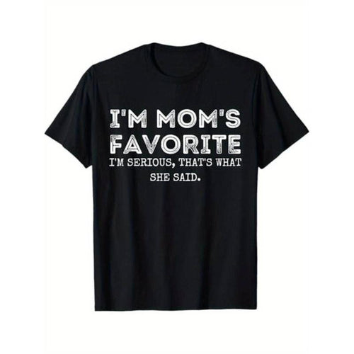 100% Cotton Golf Gift T-Shirt For Men and Women I'm Mom's Favorite That's What She Said Funny Short Sleeve T-Shirt, 100%...