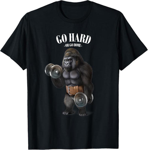 100% Cotton Gorilla Muscle Training with Dumbbell in Fitness Gym T-Shirt Hoodie, Sweatshirt | UrbanDripWear.com