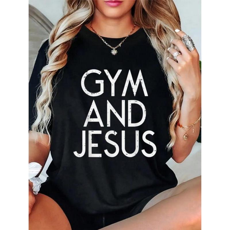 100% Cotton Gym And Jesus Christian Workout Fitness Exercise Women  T-Shirt Hoodie, Sweatshirt | UrbanDripWear.com