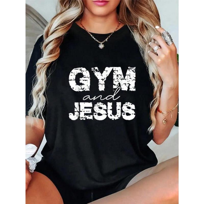 100% Cotton Gym And Jesus T-Shirt Hoodie, Sweatshirt | UrbanDripWear.com