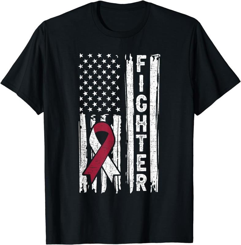 [100% Cotton]Head And Neck Cancer Patient Fighter Throat Oral Cancer Flag T-Shirt Hoodie, Sweatshirt | UrbanDripWear.com