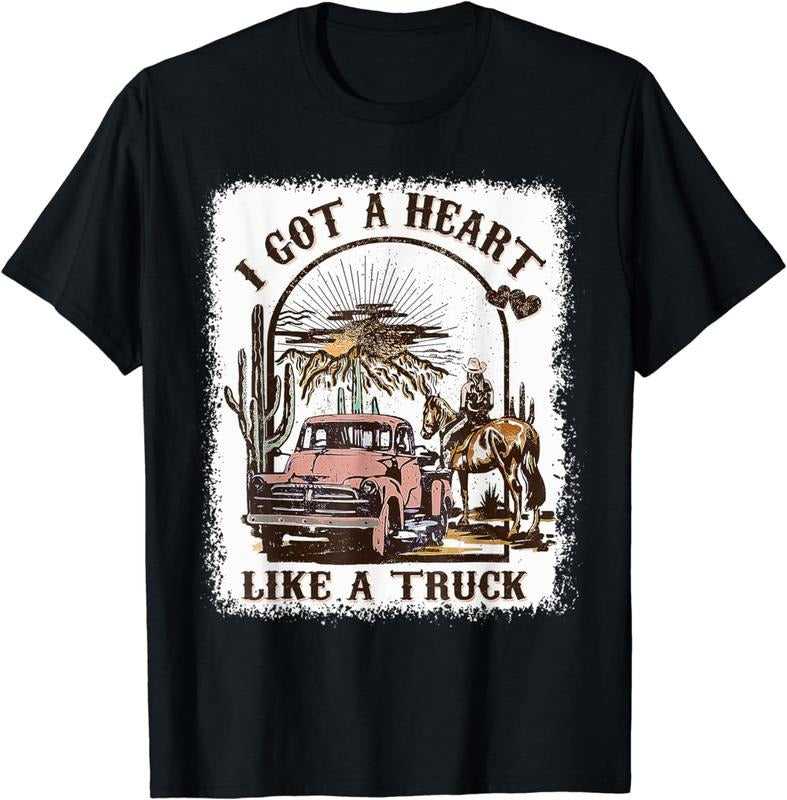 [100% Cotton]I Got A Heart Like A Truck T-Shirt Hoodie, Sweatshirt | UrbanDripWear.com