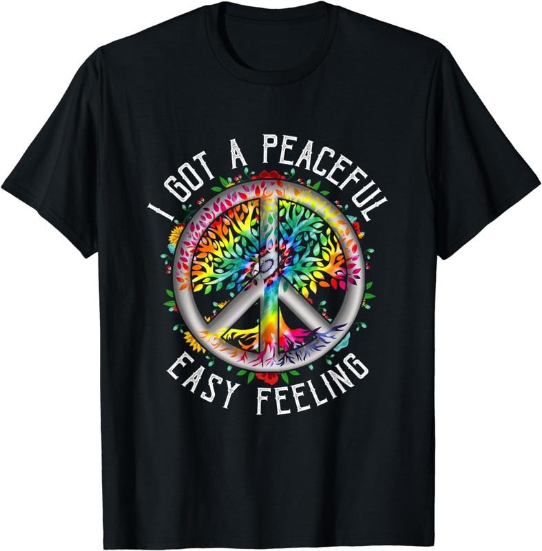 [100% Cotton]I Got Peaceful Easy-Feeling Tie Dye Hippie 1960s Peaceful T-Shirt Hoodie, Sweatshirt | UrbanDripWear.com