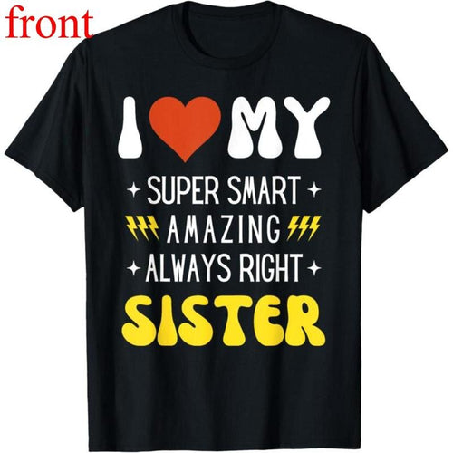 100% Cotton I Heart Love My SISTER Funny Family Matching Retro T-Shirt style 02 Hoodie, Sweatshirt | UrbanDripWear.com