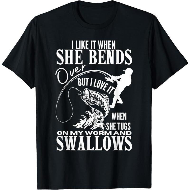 100% Cotton I Like It When She Bends Over Fishing Dad Funny Fathers Day T-Shirt style 02 Hoodie, Sweatshirt