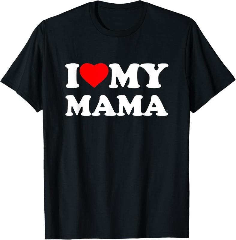 100% Cotton I Love My Mama Heart Family Mom T-Shirt Hoodie, Sweatshirt | UrbanDripWear.com