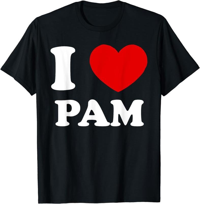 [100% Cotton]I Love Pam I Heart Pam Funny Pam T-Shirt Hoodie, Sweatshirt | UrbanDripWear.com