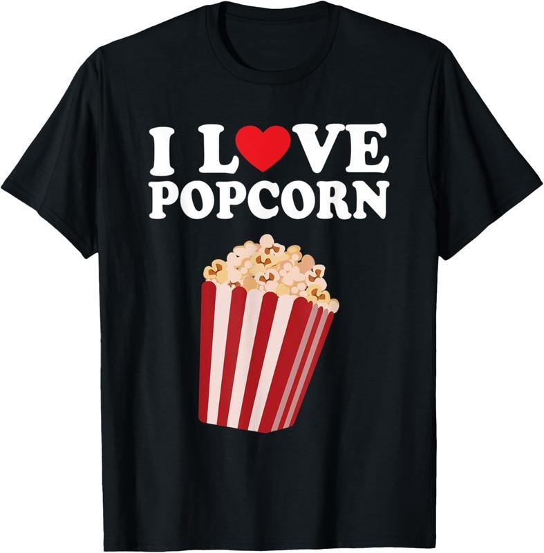 100% Cotton I Love Popcorn T-Shirt Hoodie, Sweatshirt | UrbanDripWear.com