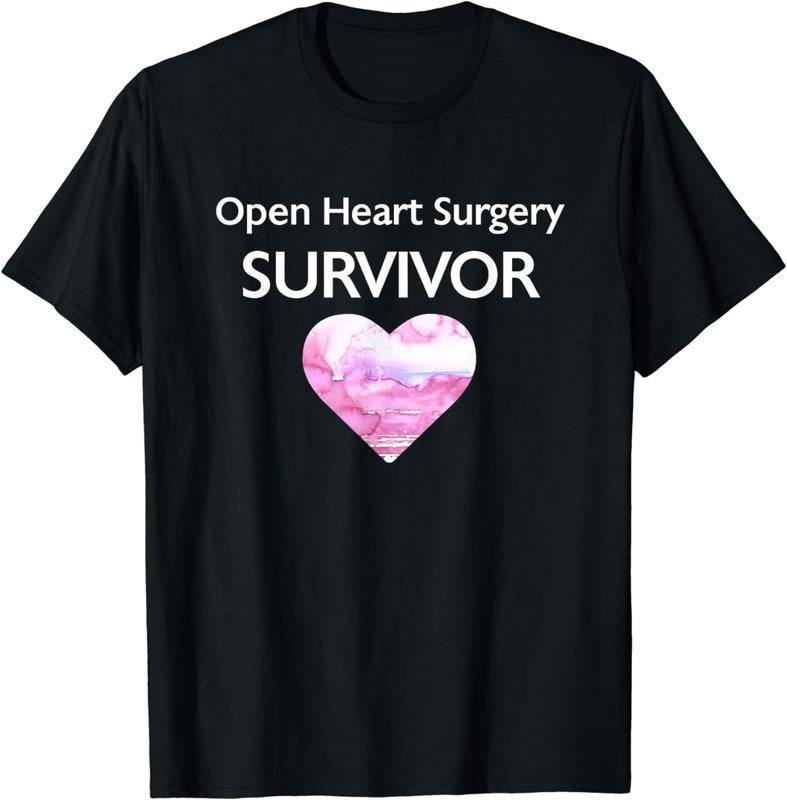 [100% Cotton]I Survived Open Heart Surgery T-shirt Heart Attack Survivor Hoodie, Sweatshirt | UrbanDripWear.com