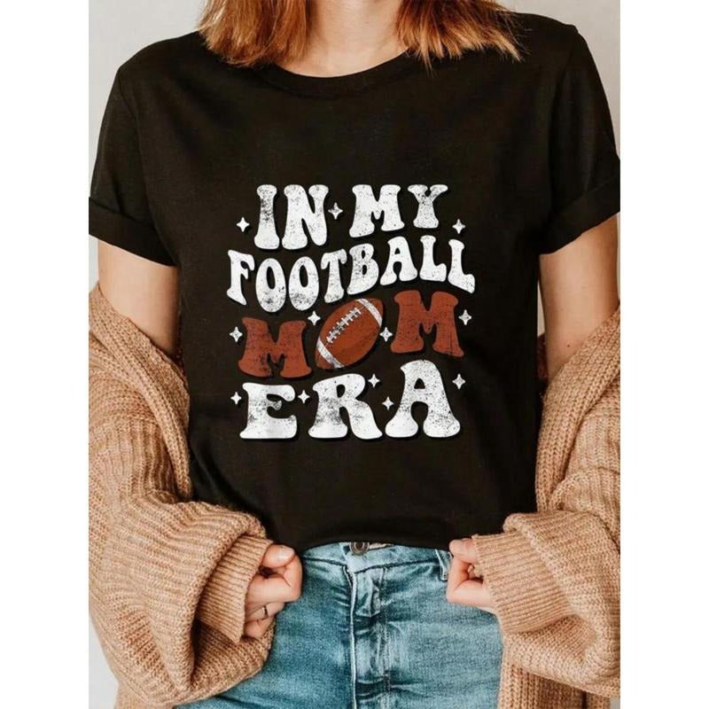 100% Cotton In My Football Mom Era -Funny Player Football Mom Dad Groovy T-Shirt Hoodie, Sweatshirt | UrbanDripWear.com