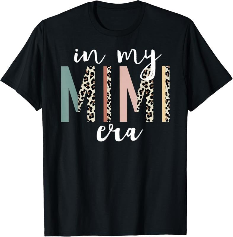 100% Cotton In My Mimi Era Leopard Letter Print Funny Gifts For Mimi T-Shirt Hoodie, Sweatshirt | UrbanDripWear.com