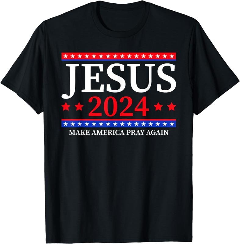 [100% Cotton]JESUS 2024 MAKE AMERICA PRAY AGAIN T-Shirt Hoodie, Sweatshirt | UrbanDripWear.com