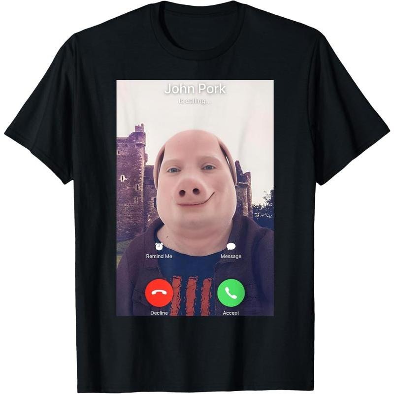 100% Cotton John Pork Is Calling T-Shirt Hoodie, Sweatshirt | UrbanDripWear.com