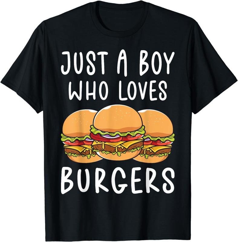 [100% Cotton]Just A Boy Who Loves Burgers I Cheeseburger I Burger T-Shirt Hoodie, Sweatshirt | UrbanDripWear.com