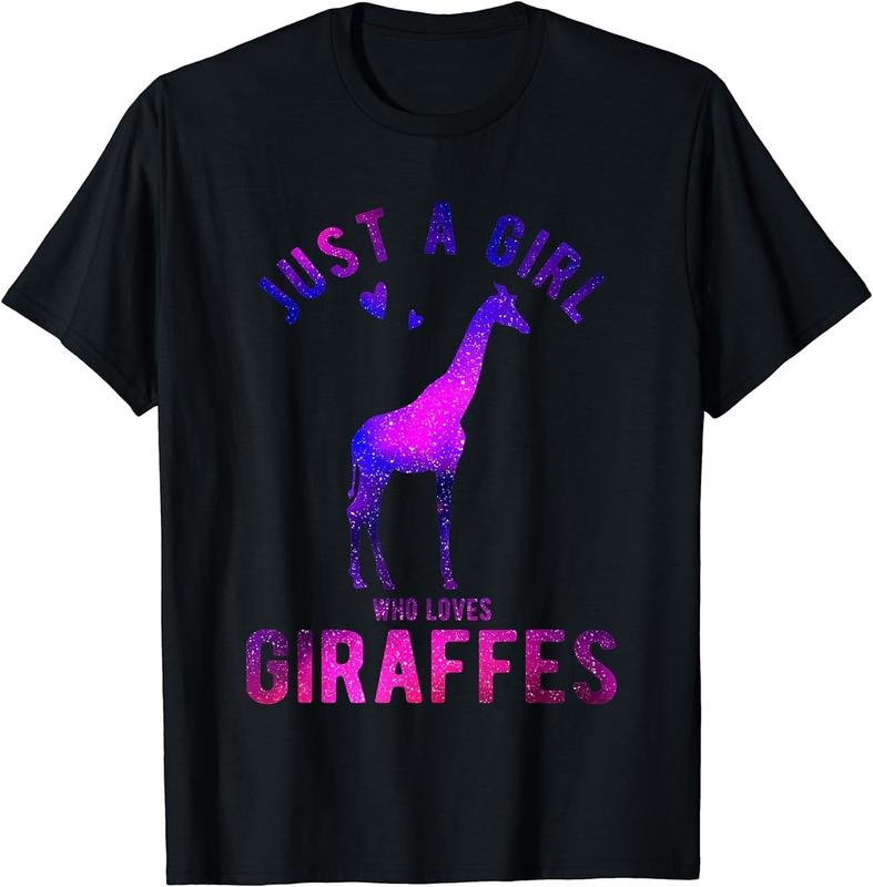 [100% Cotton]Just A Girl Who Loves Giraffes Lover Giraffe Girl T-Shirt Hoodie, Sweatshirt | UrbanDripWear.com