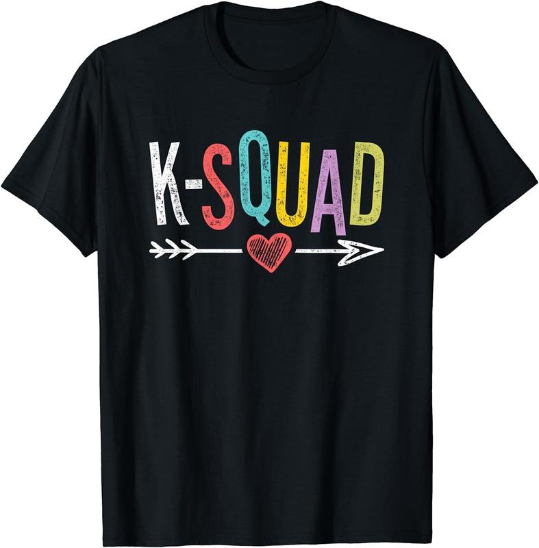 [100% Cotton]K-Squad - Kindergarten Teacher Team Shirts - Kinder Crew T-Shirt Hoodie, Sweatshirt | UrbanDripWear.com