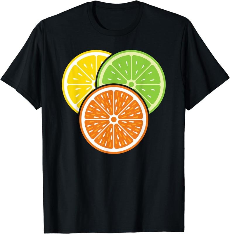 [100% Cotton]Lemon Slice Lime Orange Citrus Vegan Summer Fruit T-Shirt Hoodie, Sweatshirt | UrbanDripWear.com
