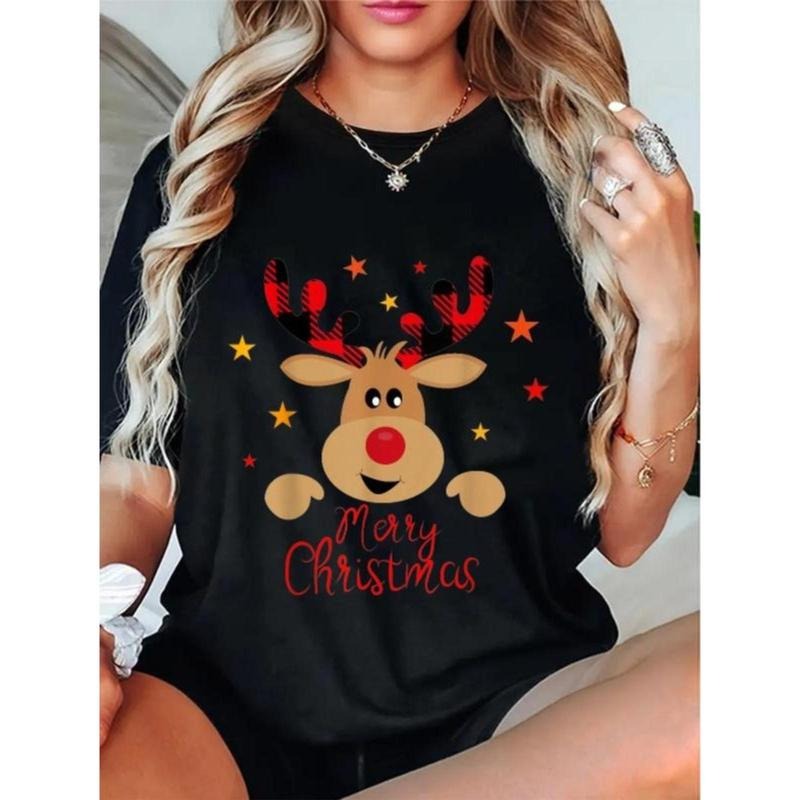 100% Cotton Merry Christmas Reindeer Men Women Matching Reindeer T-Shirt Hoodie, Sweatshirt | UrbanDripWear.com