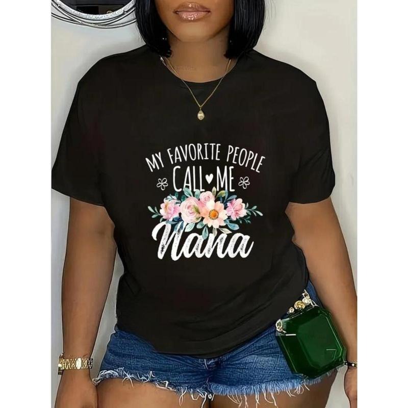 100% Cotton My Favorite People Call Me Nana Floral Birthday Nana T-Shirt Hoodie, Sweatshirt | UrbanDripWear.com