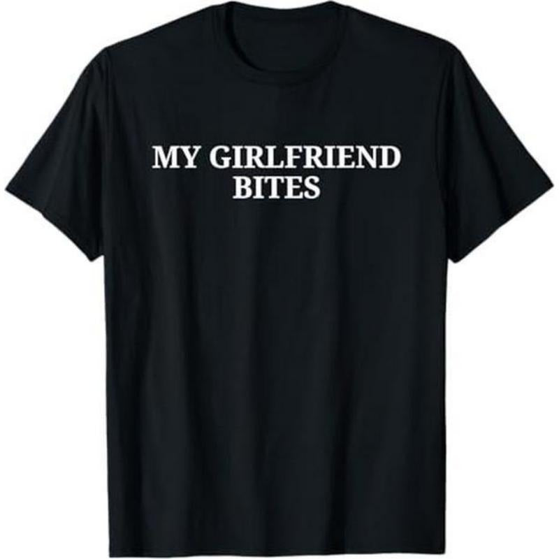 100% Cotton My GF Bites Shirt Funny My Girlfriend Bites T-Shirt Hoodie, Sweatshirt | UrbanDripWear.com