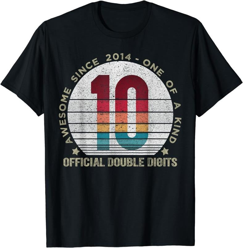 [100% Cotton]Official Double Digits 10th Birthday 10 Year Old Gifts T-Shirt Hoodie, Sweatshirt | UrbanDripWear.com