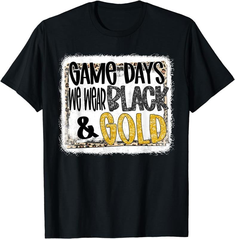 [100% Cotton]On Gameday Football We Wear Black And Gold School Spirit T-Shirt Hoodie, Sweatshirt | UrbanDripWear.com