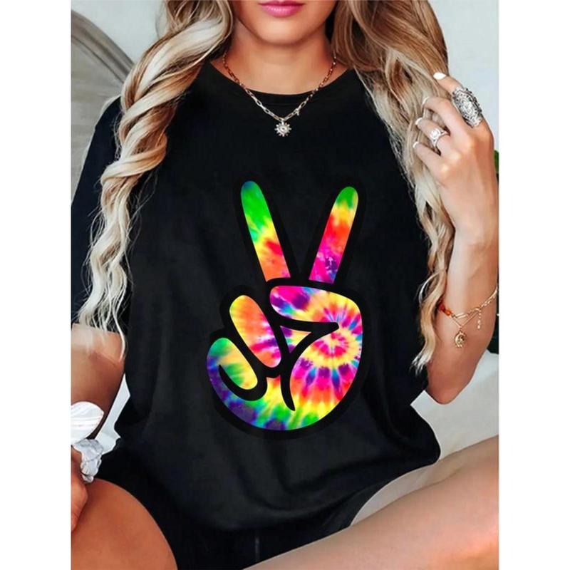 100% Cotton Peace Sign Retro Costume Idea Peace And Love Design T-Shirt Hoodie, Sweatshirt | UrbanDripWear.com