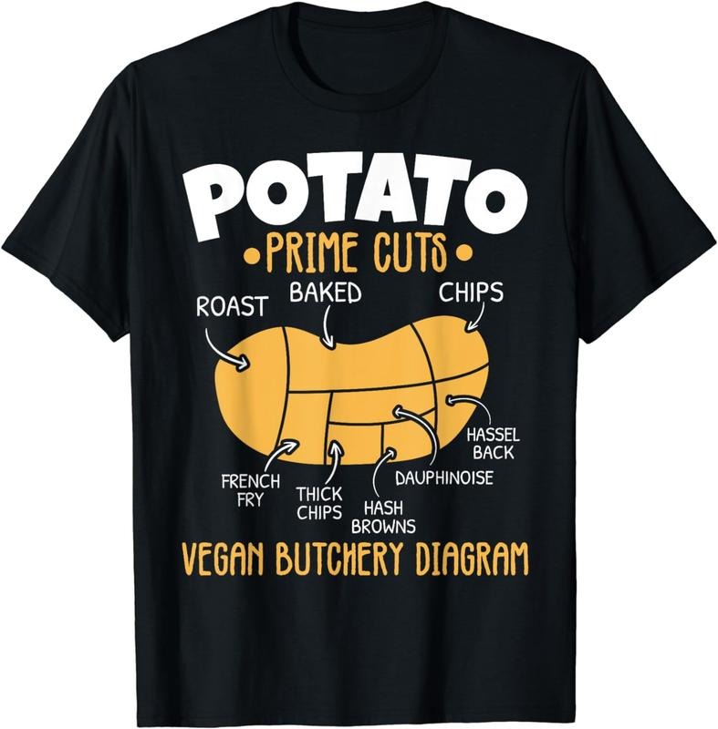 [100% Cotton]Potato Prime Cuts Spud Life Vegan French Fries Tater Tots T-Shirt Hoodie, Sweatshirt | UrbanDripWear.com