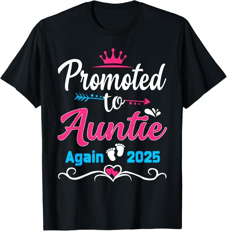 100% Cotton Promoted To Aunt Again 2025 Soon To Be Mom Pregnancy T-Shirt Hoodie, Sweatshirt | UrbanDripWear.com