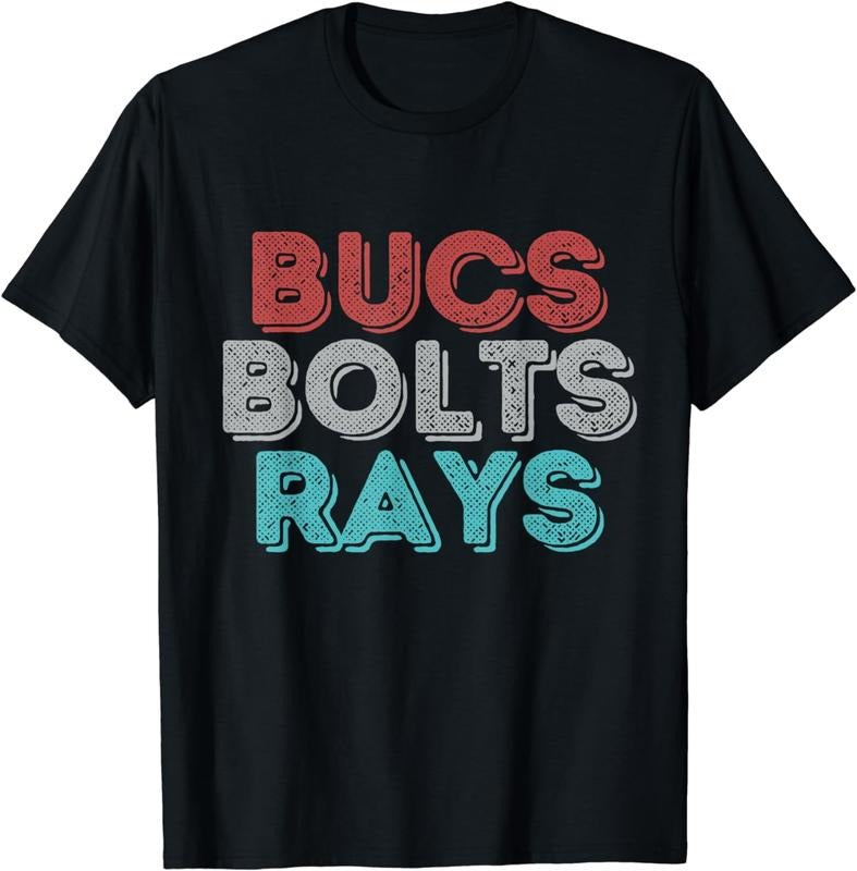 [100% Cotton]Retro Vintage Bucs Bolts Rays T-Shirt Hoodie, Sweatshirt | UrbanDripWear.com