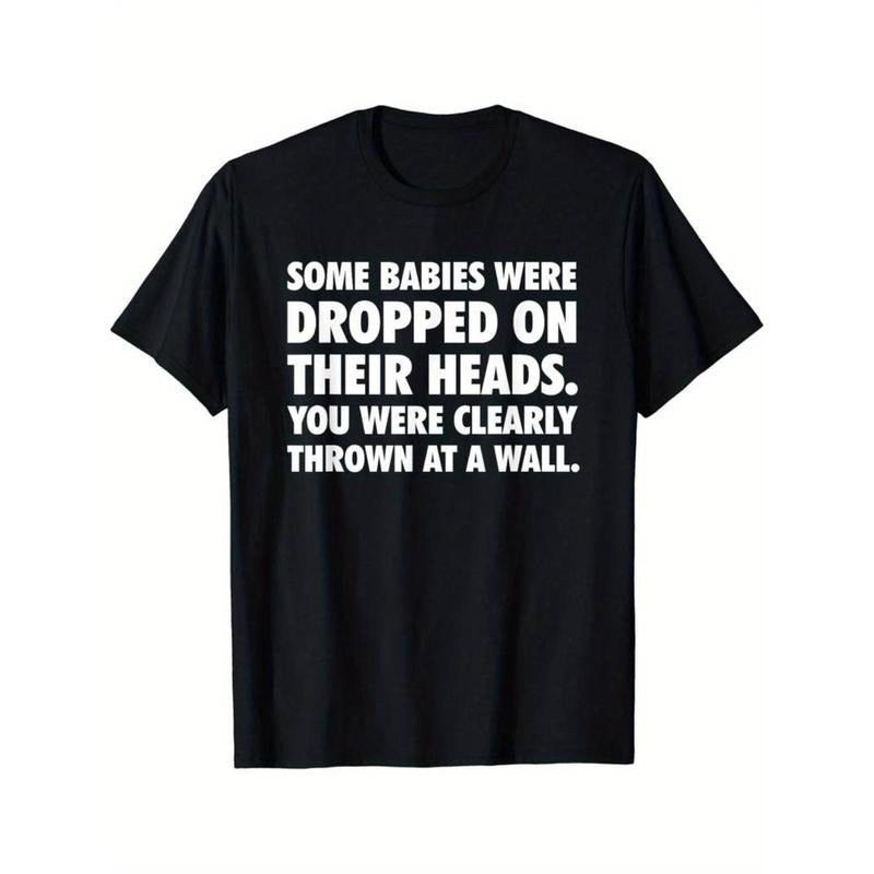 100% Cotton Sarcastic Humor Graphic Tee - Crew Neck, Regular Fit Knit T-Shirt with Slight Stretch, Casual Style,...