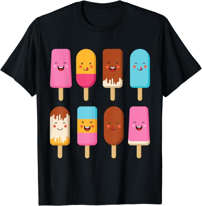 [100% Cotton]Summer Popsicles Creamsicles Ice Cream Bars With Cute Kawaii T-Shirt Hoodie, Sweatshirt | UrbanDripWear.com