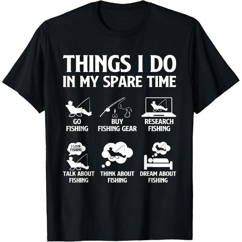 100% Cotton Things I Do In My Spare Time Fishing Boys Men Bass Fishing T-Shirt Hoodie, Sweatshirt | UrbanDripWear.com