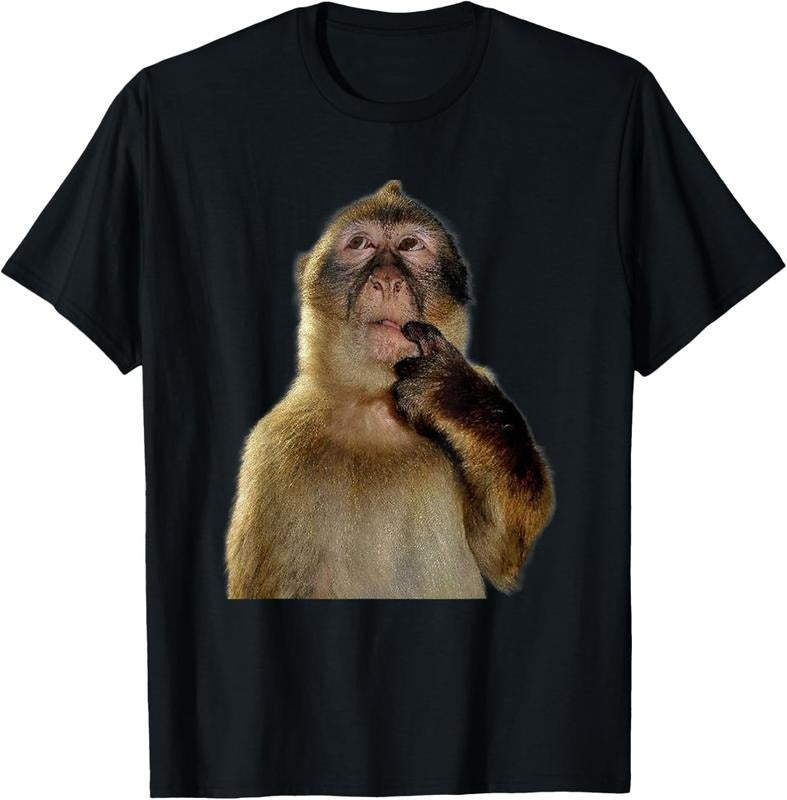 100% Cotton Thinking Monkey Meme T-Shirt Hoodie, Sweatshirt | UrbanDripWear.com
