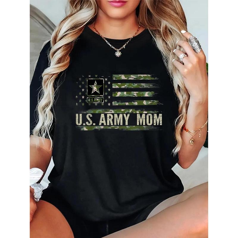 100% Cotton U.S. Army Mom Camo T-Shirt