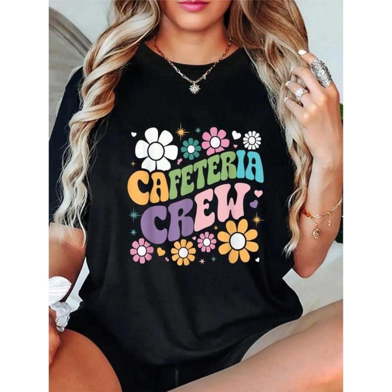 100% Cotton Unisex Casual Tshirt Cafeteria Manager Food Service Lunch Lady Cafeteria Worker T-Shirt Hoodie, Sweatshirt