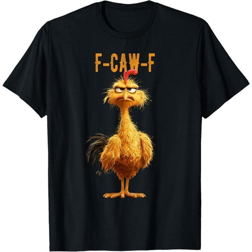 100% Cotton Unisex FCAWF Black Chicken, Chicken Lover, Funny F-Caw-F Chicken T-Shirt, Casual Round Neck Design Graphic...