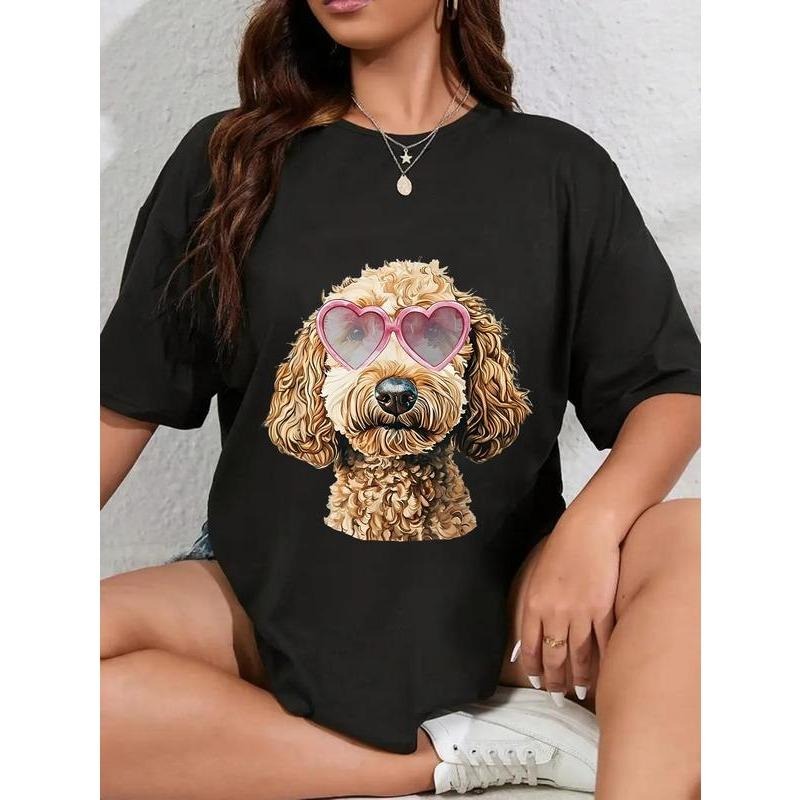 100% Cotton Unisex Goldendoodle Coquette Valentines Day Golden Doodle T-Shirt Hoodie, Sweatshirt | UrbanDripWear.com