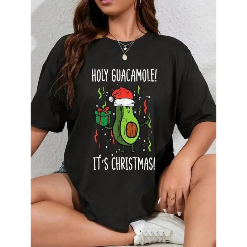 100% Cotton Unisex Holy Guacamole Its Christmas Avocado Xmas Men Women T-Shirt Hoodie, Sweatshirt | UrbanDripWear.com