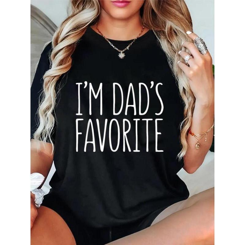 100% Cotton Unisex I'm Dad's Favorite Shirt Son Daughter Boy Girl Favorite T-Shirt Hoodie, Sweatshirt | UrbanDripWear.com