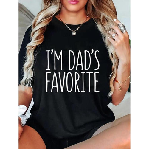 100% Cotton Unisex I'm Dad's Favorite Shirt Son Daughter Boy Girl Favorite T-Shirt Hoodie, Sweatshirt | UrbanDripWear.com