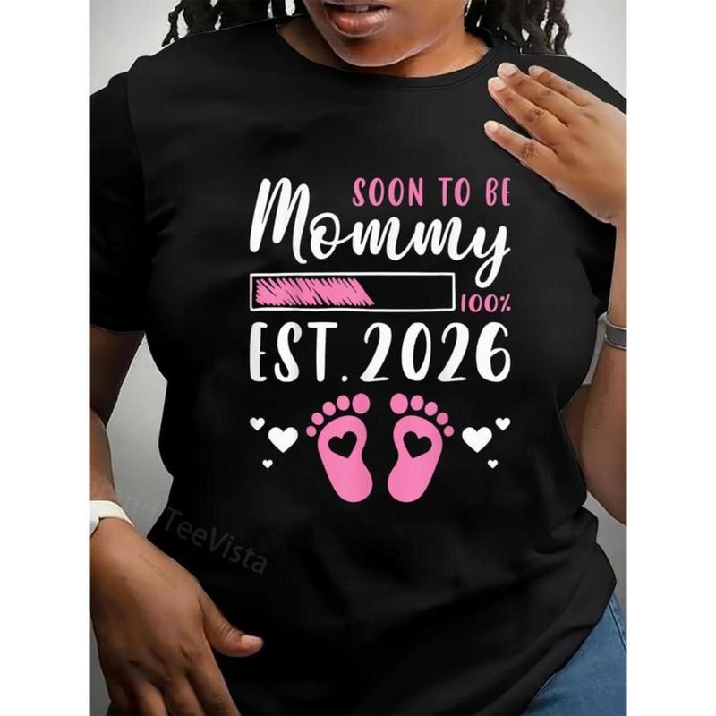 100% Cotton Unisex Soon To Be Mommy, Est 2026, Pregnancy Reveal, Expecting Mom T-Shirt Hoodie, Sweatshirt | UrbanDripWear.com