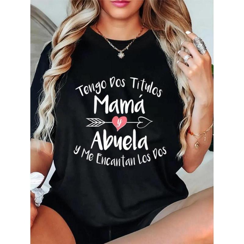 100% Cotton Unisex Tengo Dos Titulos Mama Y Abuela Spanish Family Mom Grandma T-Shirt style 02 Hoodie, Sweatshirt