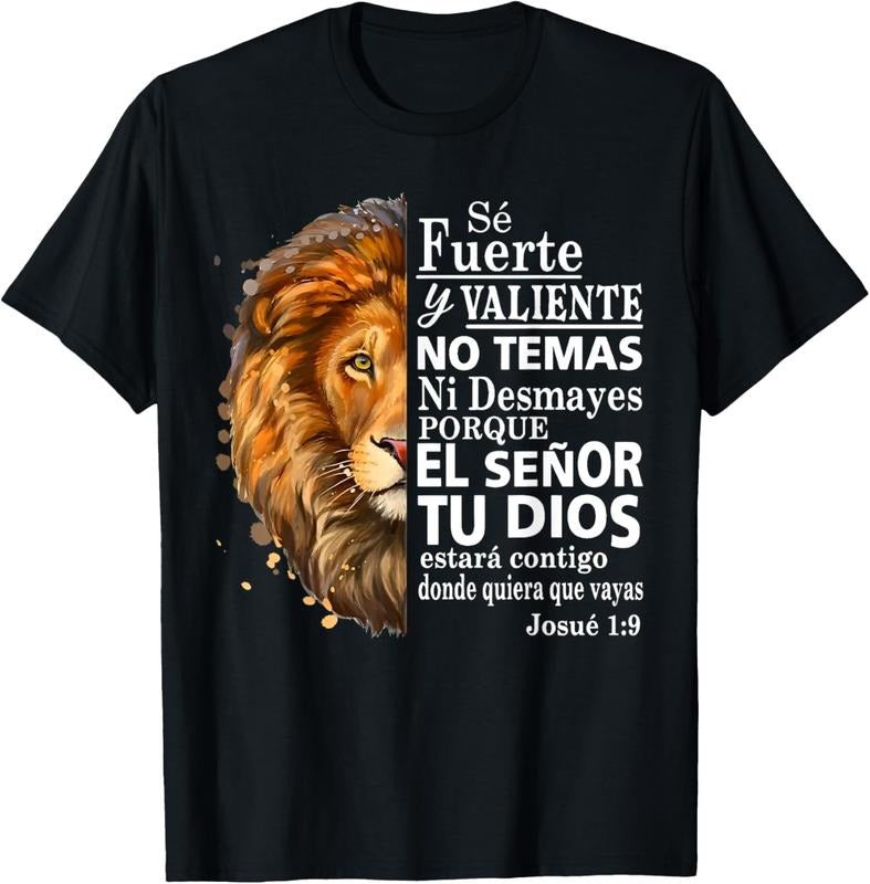 100% Cotton Valiente Josue 1:9 Spanish Christian Bible Verse T-Shirt Hoodie, Sweatshirt | UrbanDripWear.com
