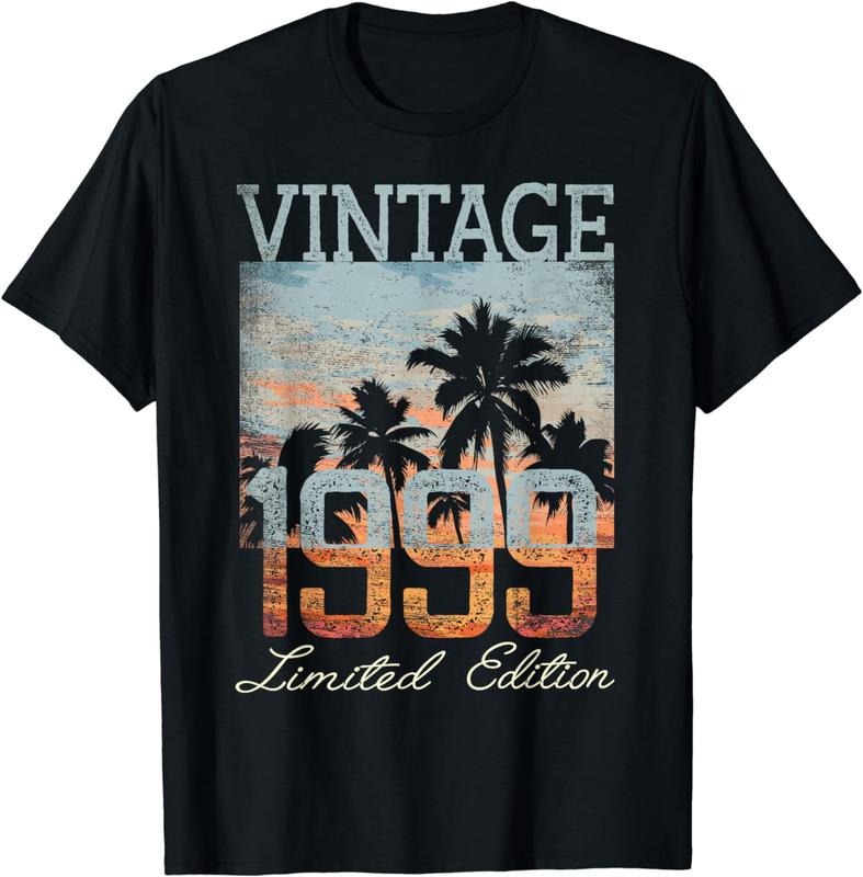 [100% Cotton]Vintage 1999 Limited Edition 25th Birthday 25 Year Old Gifts T-Shirt Hoodie, Sweatshirt | UrbanDripWear.com