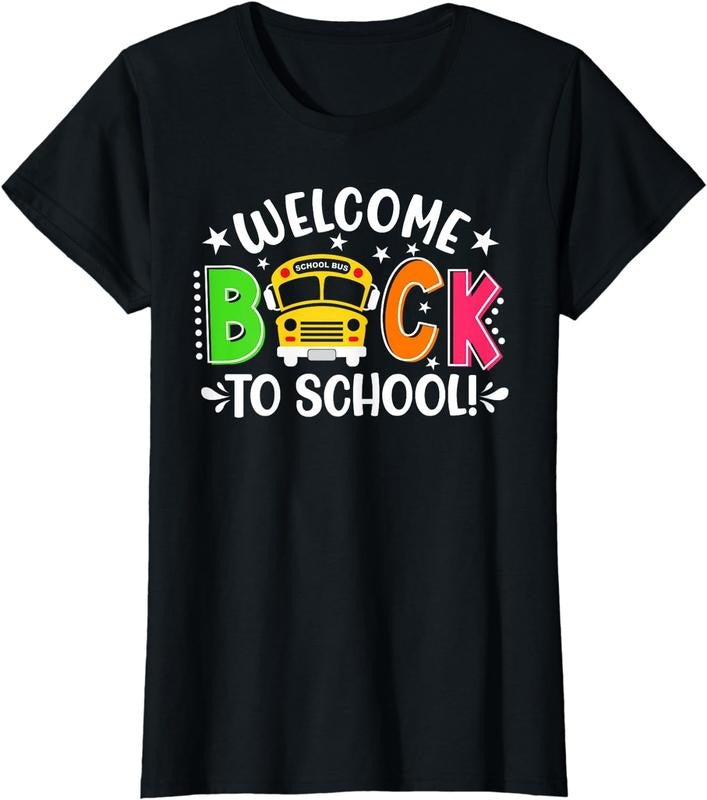 [100% Cotton]Welcome Back To School Bus Driver First Day Of School T-Shirt