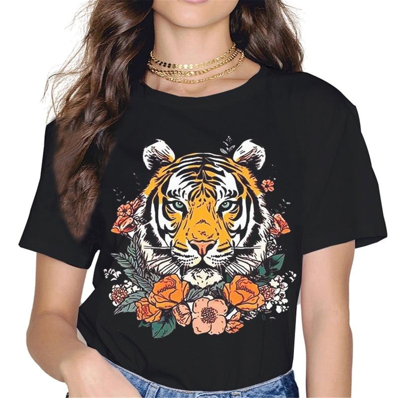 [100% Cotton]Womens Tiger Shirts Cute T-Shirt Short Sleeve Tops Bella Summer Crewneck Graphic Tee Hoodie, Sweatshirt